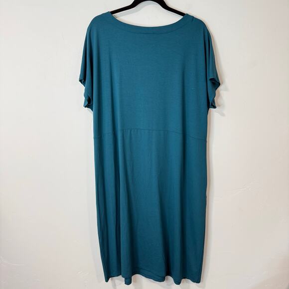 J. Jill Wearever Collection Womens Dress Short Sleeve Knee Length Jersey Stretch - Picture 2 of 7